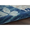 image:imageNourison Home Tranquil IvoryLight Blue 8 x 10 Area Rug  Easy Clean Non Shedding Bed Room Living Room Dining Room Kitchen 8 x 10NavyLight Blue