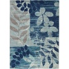 image:imageNourison Home Tranquil IvoryLight Blue 8 x 10 Area Rug  Easy Clean Non Shedding Bed Room Living Room Dining Room Kitchen 8 x 10NavyLight Blue