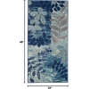image:imageNourison Home Tranquil IvoryLight Blue 8 x 10 Area Rug  Easy Clean Non Shedding Bed Room Living Room Dining Room Kitchen 8 x 10NavyLight Blue