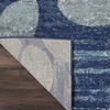 image:imageNourison Home Tranquil IvoryLight Blue 8 x 10 Area Rug  Easy Clean Non Shedding Bed Room Living Room Dining Room Kitchen 8 x 10NavyLight Blue