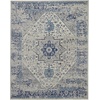 image:imageNourison Home Tranquil IvoryLight Blue 810 x 1110 Area Rug  Easy Clean Non Shedding Bed Room Living Room Dining Room Kitchen 9 x 12IvoryLight Blue