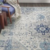 image:imageNourison Home Tranquil IvoryLight Blue 810 x 1110 Area Rug  Easy Clean Non Shedding Bed Room Living Room Dining Room Kitchen 9 x 12IvoryLight Blue
