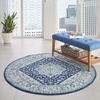 image:imageNourison Home Tranquil IvoryLight Blue 810 x 1110 Area Rug  Easy Clean Non Shedding Bed Room Living Room Dining Room Kitchen 9 x 12IvoryNavy