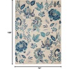 image:imageNourison Home Tranquil Turquoise 810 x 1110 Area Rug  Easy Clean Non Shedding Bed Room Living Room Dining Room Kitchen 9 x 12IvoryLight Blue