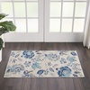 image:imageNourison Home Tranquil Turquoise 810 x 1110 Area Rug  Easy Clean Non Shedding Bed Room Living Room Dining Room Kitchen 9 x 12IvoryLight Blue