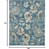 image:imageNourison Home Tranquil Turquoise 810 x 1110 Area Rug  Easy Clean Non Shedding Bed Room Living Room Dining Room Kitchen 9 x 12Turquoise