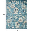 image:imageNourison Home Tranquil Turquoise 810 x 1110 Area Rug  Easy Clean Non Shedding Bed Room Living Room Dining Room Kitchen 9 x 12Turquoise