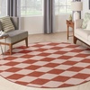 image:imageNourison Home Positano Terracotta 6 x Round Area Rug  Easy Clean Non Shedding Bed Room Living Room Dining Room Kitchen 6 x Round