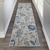 image:imageNourison Home Tranquil Turquoise 810 x 1110 Area Rug  Easy Clean Non Shedding Bed Room Living Room Dining Room Kitchen 9 x 12IvoryLight Blue