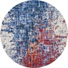 image:imageNourison Home Twilight Red Blue 8 x Round Area Rug  Easy Clean Non Shedding Bed Room Living Room Dining Room Kitchen 8 x Round 