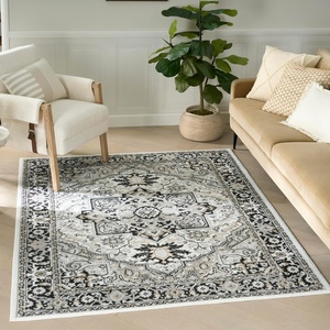 image:imageNourison Home Dekor Ivory Charcoal 53 x 7 Area Rug  Easy Clean Non Shedding Bed Room Living Room Dining Room Kitchen 5 x 7Ivory Charcoal