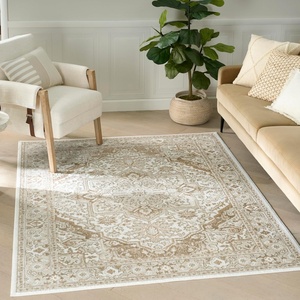 image:imageNourison Home Dekor Ivory Charcoal 53 x 7 Area Rug  Easy Clean Non Shedding Bed Room Living Room Dining Room Kitchen 5 x 7Ivory Taupe