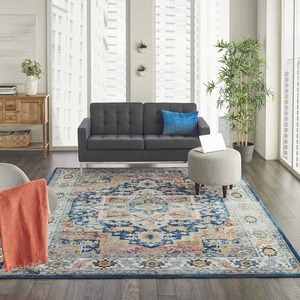 image:imageNourison Home Global Vintage Traditional BlueMulticolor 710 x 910 Area Rug Easy Clean Non Shedding Bed Room Living Room Dining Room Kitchen 8x10