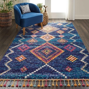image:imageNourison Home Moroccan Casbah Bohemian Navy 67 x 96 Area Rug Easy Cleaning Non Shedding Bed Room Living Room Dining Room Kitchen 7x10Navy