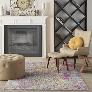 image:imageNourison Home Passion Abstract Yellow Multi 8 x 10 Area Rug Easy Cleaning Non Shedding Bed Room Living Room Dining Room Kitchen 8x1053 x 73 Rectangular