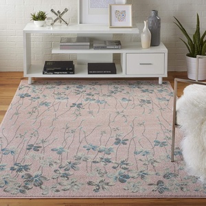 image:imageNourison Home Tranquil Grey Beige 6 x 9 Area Rug  Easy Clean Non Shedding Bed Room Living Room Dining Room Kitchen 6 x 9Pink