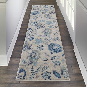 image:imageNourison Home Tranquil Turquoise 810 x 1110 Area Rug  Easy Clean Non Shedding Bed Room Living Room Dining Room Kitchen 9 x 12IvoryLight Blue
