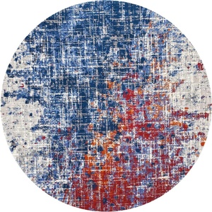 image:imageNourison Home Twilight Red Blue 8 x Round Area Rug  Easy Clean Non Shedding Bed Room Living Room Dining Room Kitchen 8 x Round 