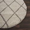 image:imageNourison Home Brisbane Charcoal 4 x Round Area Rug  Easy Clean Non Shedding Bed Room Living Room Dining Room Kitchen 4 x RoundCream