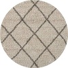 image:imageNourison Home Brisbane Charcoal 4 x Round Area Rug  Easy Clean Non Shedding Bed Room Living Room Dining Room Kitchen 4 x RoundCream