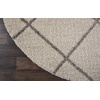 image:imageNourison Home Brisbane Charcoal 4 x Round Area Rug  Easy Clean Non Shedding Bed Room Living Room Dining Room Kitchen 4 x RoundCream