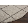 image:imageNourison Home Brisbane Charcoal 4 x Round Area Rug  Easy Clean Non Shedding Bed Room Living Room Dining Room Kitchen 4 x RoundCream