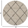 image:imageNourison Home Brisbane Charcoal 4 x Round Area Rug  Easy Clean Non Shedding Bed Room Living Room Dining Room Kitchen 4 x RoundCream
