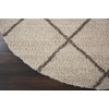 image:imageNourison Home Brisbane Charcoal 4 x Round Area Rug  Easy Clean Non Shedding Bed Room Living Room Dining Room Kitchen 4 x RoundCream
