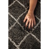 image:imageNourison Home Geometric Shag Moroccan Silver 22 x 39 Area Rug Easy Cleaning Non Shedding Bed Room Living Room Dining Room Kitchen 2x4Charcoal