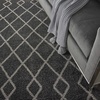 image:imageNourison Home Geometric Shag Moroccan Silver 22 x 39 Area Rug Easy Cleaning Non Shedding Bed Room Living Room Dining Room Kitchen 2x4Charcoal