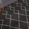 image:imageNourison Home Geometric Shag Moroccan Silver 22 x 39 Area Rug Easy Cleaning Non Shedding Bed Room Living Room Dining Room Kitchen 2x4Charcoal