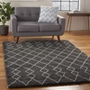 image:imageNourison Home Geometric Shag Moroccan Silver 22 x 39 Area Rug Easy Cleaning Non Shedding Bed Room Living Room Dining Room Kitchen 2x4Charcoal