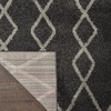 image:imageNourison Home Geometric Shag Moroccan Silver 22 x 39 Area Rug Easy Cleaning Non Shedding Bed Room Living Room Dining Room Kitchen 2x4Charcoal