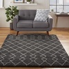image:imageNourison Home Geometric Shag Moroccan Silver 22 x 39 Area Rug Easy Cleaning Non Shedding Bed Room Living Room Dining Room Kitchen 2x4Charcoal