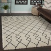 image:imageNourison Home Geometric Shag Moroccan Silver 22 x 39 Area Rug Easy Cleaning Non Shedding Bed Room Living Room Dining Room Kitchen 2x4IvoryCharcoal