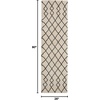 image:imageNourison Home Geometric Shag Moroccan Silver 22 x 39 Area Rug Easy Cleaning Non Shedding Bed Room Living Room Dining Room Kitchen 2x4IvoryCharcoal