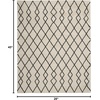 image:imageNourison Home Geometric Shag Moroccan Silver 22 x 39 Area Rug Easy Cleaning Non Shedding Bed Room Living Room Dining Room Kitchen 2x4IvoryCharcoal