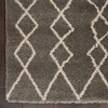 image:imageNourison Home Geometric Shag Moroccan Silver 22 x 39 Area Rug Easy Cleaning Non Shedding Bed Room Living Room Dining Room Kitchen 2x4Silver