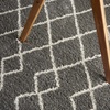 image:imageNourison Home Geometric Shag Moroccan Silver 22 x 39 Area Rug Easy Cleaning Non Shedding Bed Room Living Room Dining Room Kitchen 2x4Silver