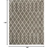 image:imageNourison Home Geometric Shag Moroccan Silver 22 x 39 Area Rug Easy Cleaning Non Shedding Bed Room Living Room Dining Room Kitchen 2x4Silver