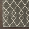 image:imageNourison Home Geometric Shag Moroccan Silver 22 x 39 Area Rug Easy Cleaning Non Shedding Bed Room Living Room Dining Room Kitchen 2x4Silver