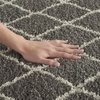 image:imageNourison Home Geometric Shag Moroccan Silver 22 x 39 Area Rug Easy Cleaning Non Shedding Bed Room Living Room Dining Room Kitchen 2x4Silver