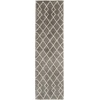 image:imageNourison Home Geometric Shag Moroccan Silver 22 x 39 Area Rug Easy Cleaning Non Shedding Bed Room Living Room Dining Room Kitchen 2x4Silver