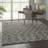 image:imageNourison Home Geometric Shag Moroccan Silver 22 x 39 Area Rug Easy Cleaning Non Shedding Bed Room Living Room Dining Room Kitchen 2x4Silver