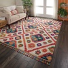 image:imageNourison Home Moroccan Casbah Ivory Pink 710 x 106 Area Rug  Easy Clean Non Shedding Bed Room Living Room Dining Room Kitchen 8 x 11710 x 106 Rectangular