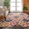 image:imageNourison Home Moroccan Casbah Ivory Pink 710 x 106 Area Rug  Easy Clean Non Shedding Bed Room Living Room Dining Room Kitchen 8 x 11710 x 106 Rectangular