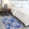 image:imageNourison Home Whimsicle Damask Navy Ivory 3 x 5 Area Rug Easy Cleaning Non Shedding Bed Room Living Room Dining Room Kitchen 3x5