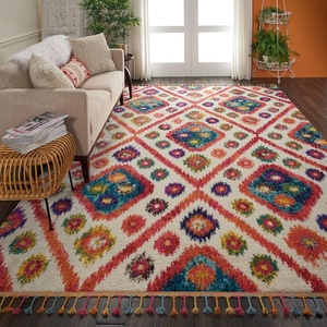 image:imageNourison Home Moroccan Casbah Ivory Pink 710 x 106 Area Rug  Easy Clean Non Shedding Bed Room Living Room Dining Room Kitchen 8 x 11710 x 106 Rectangular