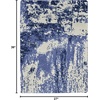 image:imageNourison Home Twilight Blue Ivory 2 x 3 Area Rug  Easy Clean Non Shedding Bed Room Living Room Dining Room Kitchen 2 x 323 x 3 Rectangular