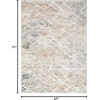 image:imageNourison Home Glam Grey Multicolor 710 x 910 Area Rug  Easy Clean Non Shedding Bed Room Living Room Dining Room Kitchen 8 x 10Grey Multicolor